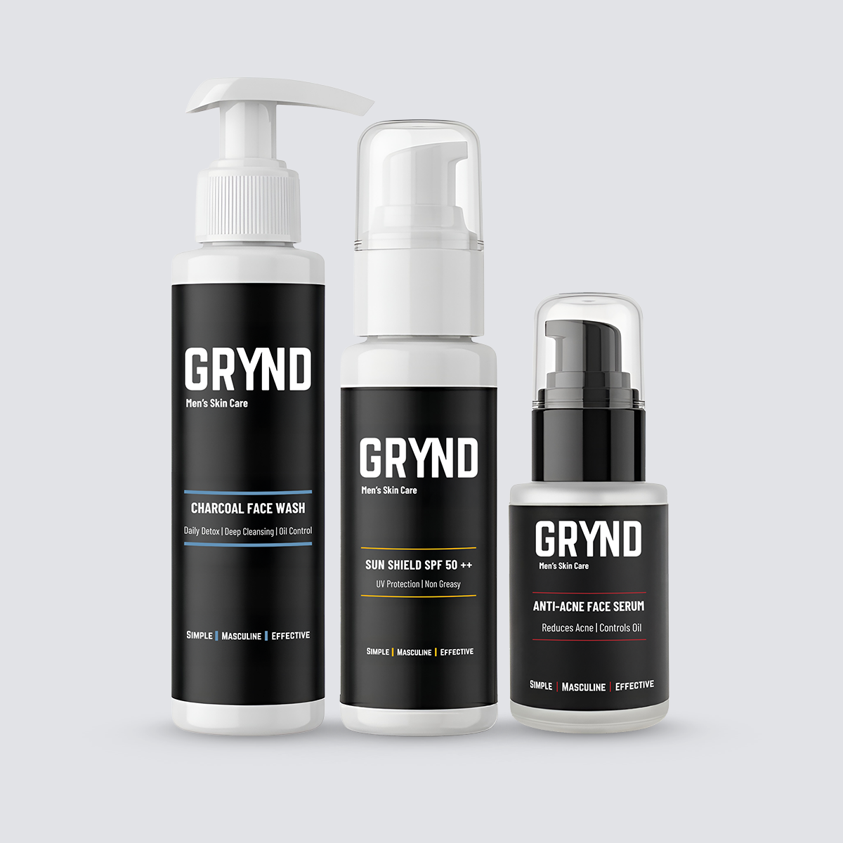 Advanced Defense System | Charcoal Face Wash + Anti-Acne Serum + SunShield