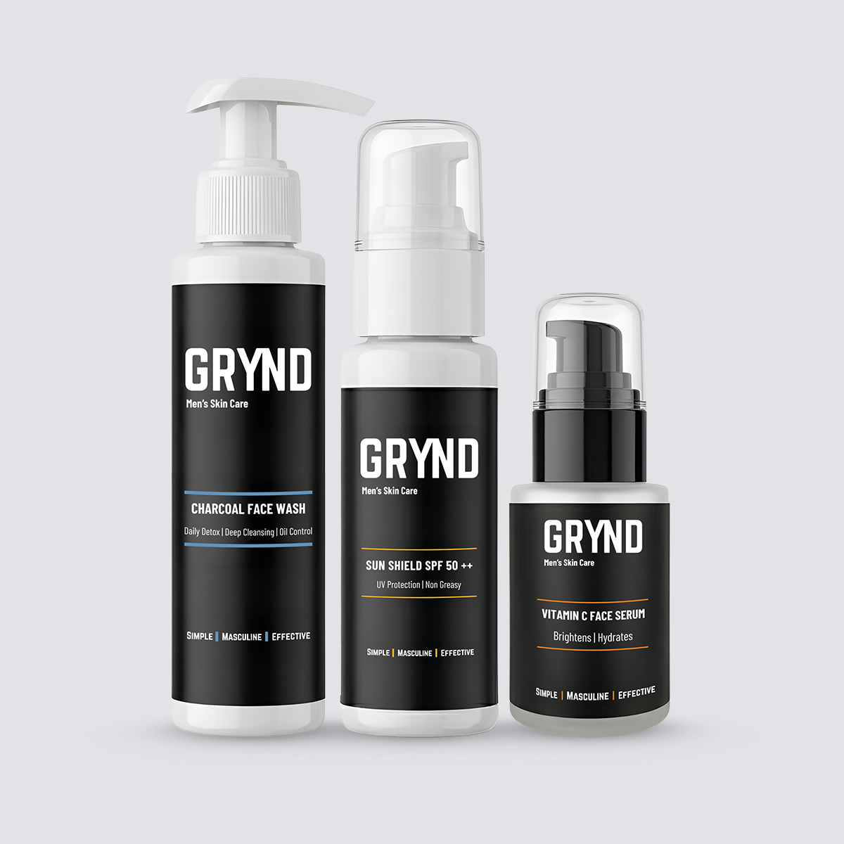 Advanced Glow System | Charcoal Face Wash + Vitamin C Serum + SunShield