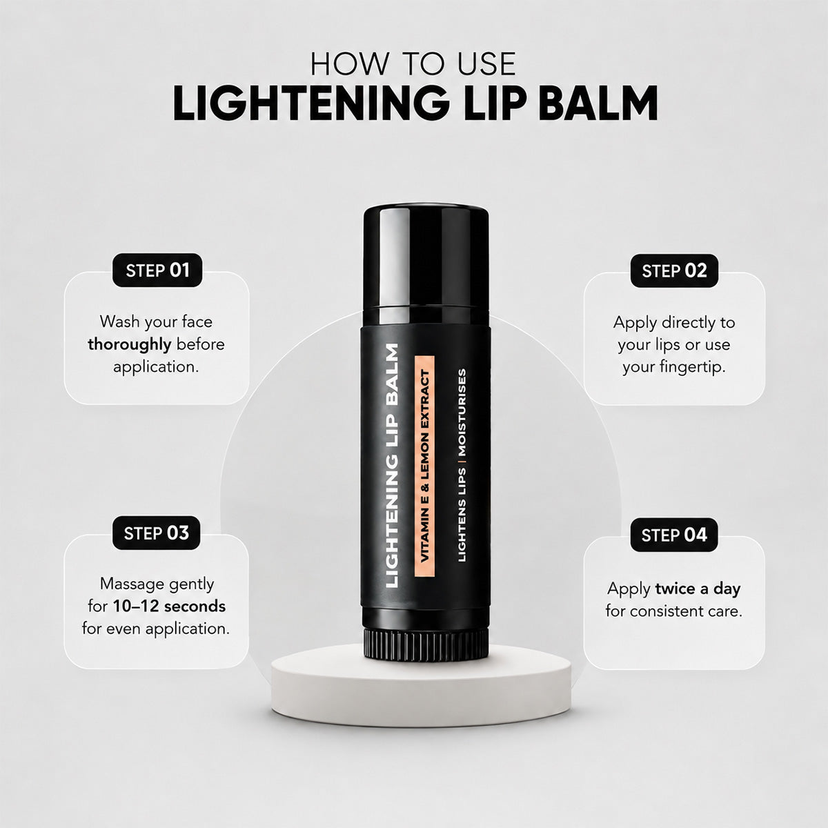 Lightening Lip Balm | Vitamin E & Lemon Extract